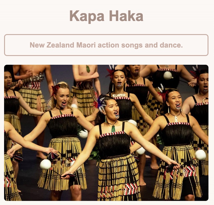 Kapa Haka app built by Dana-Marie